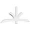 Ekena Millwork Davenport Architectural Grade PVC Gable Bracket, 108"W x 40 1/2"H x 4"D x 6"F, 9/12 Pitch GBP108X41X0406DAV00 - alternate 1